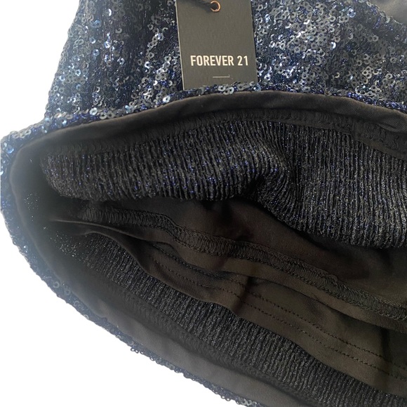Forever 21 | NWT Blue Sparkly Tube Top - Picture 4 of 5
